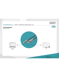 
AK-330150-150-S DIGITUS - Cable USB C Macho a HDMI Macho 15.00m 4K/60Hz 18 Gbit/s AOC Digitus 2