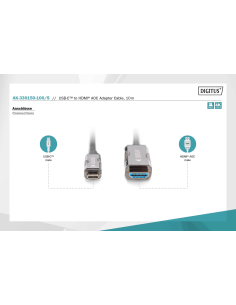 
AK-330150-100-S DIGITUS - Cable USB C Macho a HDMI Macho 10.00m 4K/60Hz 18 Gbit/s AOC Digitus 2