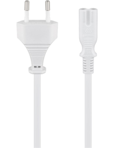 
Cable Alimentacion CEE-7/16 a C7 1,80m Blanco (tipo 8)