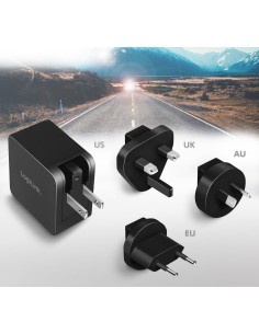 
PA0302 LOGILINK - Cargador de viaje USB, GaN, 1 puerto, USB-CF, 65 W, con PD