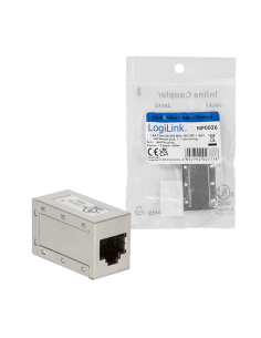 
Mini Adaptador Cat 6A Metalico RJ45 Hembra-Hembra 3P, ETL, UL Certificado