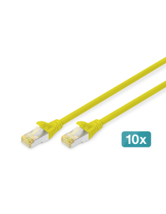 
CAT 6A S-FTP patch cord, Cu, LSZH AWG 26/7, length 2 m, 10 pieces, color yellow