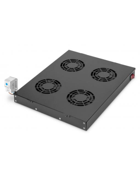 
 DIGITUS Unidad de ventilador de techo para una instalación variable de 483 mm (19")
Número de artículo: DN-19 FAN-4-HO-SW
