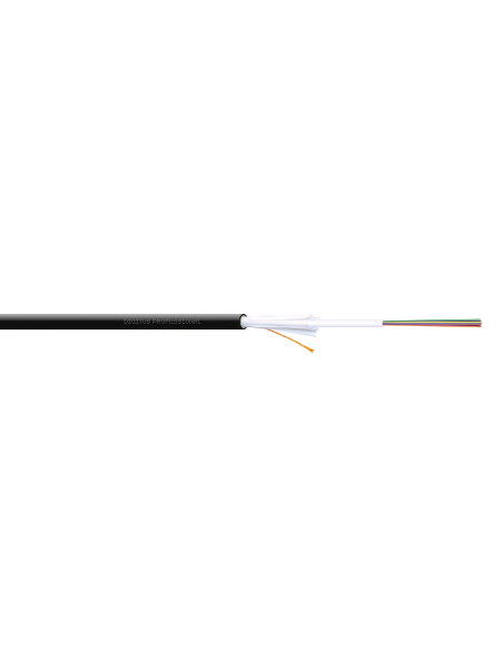 
DK-39041-U DIGITUS - FO AI-DQ(ZN)BH 4E9/125æ, SM, OS2, 4 fibras Interior/Exterior, Unitube, LSZH, Dca, negro, longitud 1m.