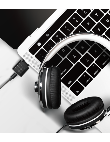
UA0363 LOGILINK - Adaptador de audio USB 3.2 con EQ, USB-C/M a 3,5 mm/F, negro LogiLink