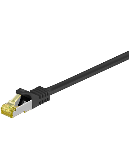91572 : Latiguillo Cat 7 S/FTP 0,25m Negro Goobay