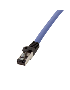 CAT 8.1 patch cable, S/FTP (PiMF), blue, 0.5 m - LSZH halogen-free, CU material