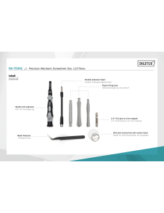 
DA-70361 DIGITUS Juego de destornilladores para mecánica de precisión, 115 piezas 2