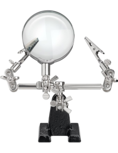 
Estacion para Soldar Tercera mano con lupa y aumento de 2,5x
Una herramienta útil para trabajos finos de soldadura y artesaní