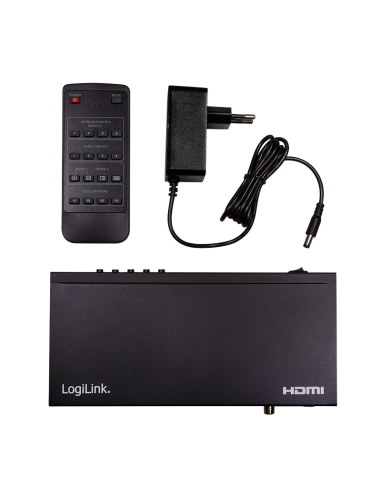 
HD0053 LOGILINK - Conmutador 4x1 HDMI 4x1 puertos, multiviewer, 4k/30 Hz, scaler, continuo, RC Logilink