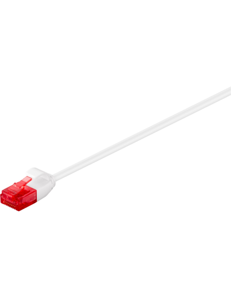 
CAT 6 slim patch cable U/UTP,white, 2 m - Cu