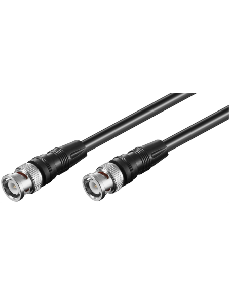 
Cable BNC RG 58 Macho- Macho 0.25m Negro