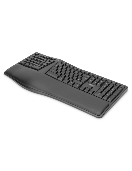 
Teclado ergonómico, sin cable Layout alemán, negro