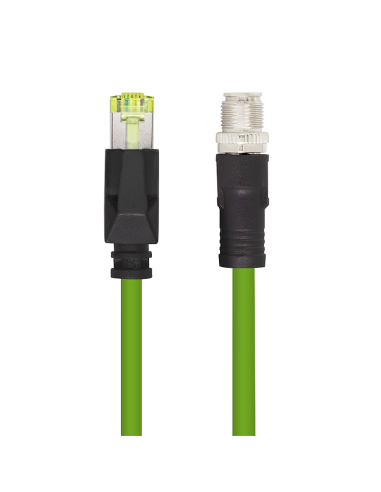 
QM085S LOGILINK - Cable de conexión industrial M12 CAT6A, PUR, M12 con codificación X a RJ45. Es ideal para mayores tensiones