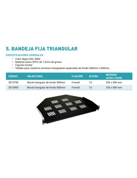 BANDEJA FIJA ADAPTABLE 1U 1000-1200
