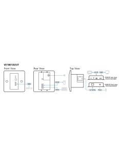 
VE1801AEUT-AT-G ATEN - Transmisor encastrable (EU) HDMI HDBaseT- Lite con embellecedor / PoH (PoH PD) 2