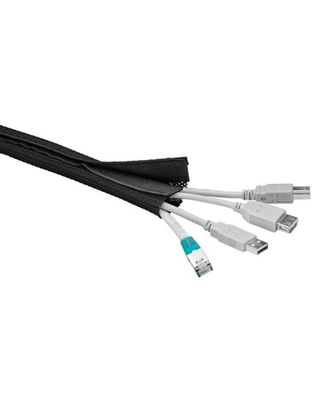 
51919 GOOBAY - Pasacable flexible y facil de instalar Negro 32 mm 1.80m Goobay