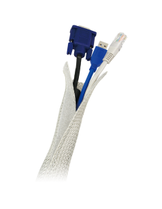 

KAB0007 Cubre cables 32mm con Velcro Gris, 1,8 m Funda trenzada textil LOGILINK