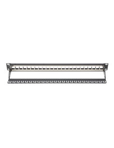 
DN-91411 Panel 19" 24 puertos modular 1U negro Con bandeja de cables 2
