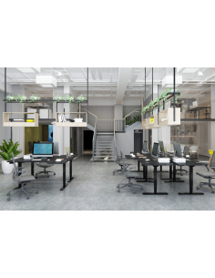 
DA-90434 DIGITUS - Bastidor de mesa eléctrico de altura regulable Motor doble, 3 niveles, negro