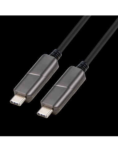 
USBC-AOC-V-12  Cable de 20m USB AOC 3.1 32,4Gbps USB-C Macho a USB-C Macho Negro SOLO Video 8K@60 Hz