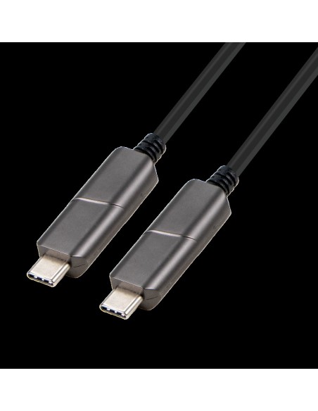 
USBC-AOC-V-12  Cable de 20m USB AOC 3.1 32,4Gbps USB-C Macho a USB-C Macho Negro SOLO Video 8K@60 Hz