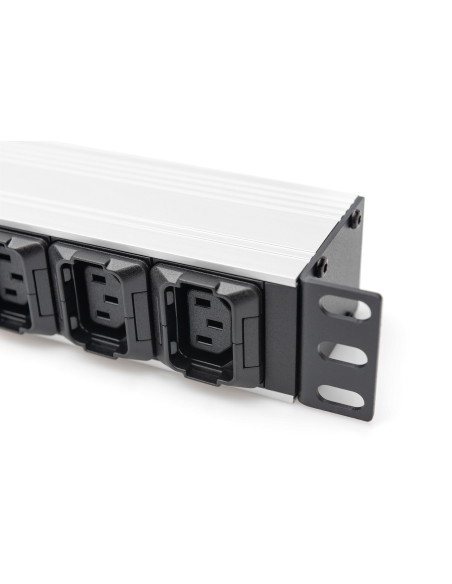 
DN-95427 DIGITUS - PDU de aluminio de 1UA, montaje en bastidor, 8 C13, 2 C19 16 A, 230 V CA, 50/60 Hz, enchufe IEC C20