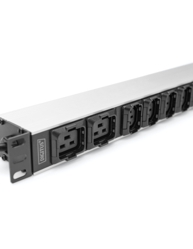 
DN-95427 DIGITUS - PDU de aluminio de 1UA, montaje en bastidor, 8 C13, 2 C19 16 A, 230 V CA, 50/60 Hz, enchufe IEC C20