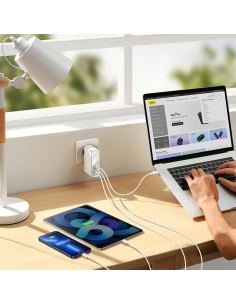 
CCGP100202 - Cargador rápido GaN5 Pro 2xUSB-C+USB 140W EU blanco BASEUS 2