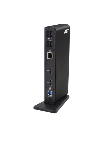 
AC7049 - Estación de acoplamiento para dos monitores ACT USB-C o USB-A. Estación de acoplamiento | USB-C y USB-A | 2xHDMI | 3