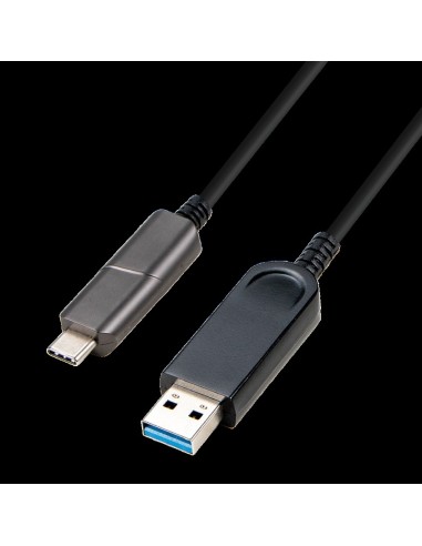 
USB-AOC-AC-MM-20 - Cable de 20 metros USB USB 3.1 Gen.1 5 Gbps AOC Hybrid USB C Macho a USB-A Macho Negro  AOC