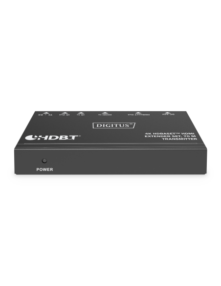 
DS-55520 DIGITUS - Kit extensor HDMI 4K HDBaseT, 70 m, PoC, RS232, IR, negro  Digitus