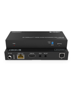
DS-55522 Digitus Kit extensor HDMI KVM 4K HDBaseT, 150 m  4K/60Hz, USB 1.1, PoC, IR, negro  Digitus