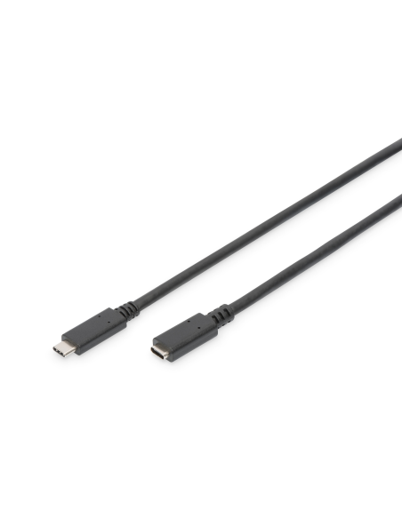 
Cable de  1,50m USB 2.0 480 MB USB-C Macho-Hembra 60W Negro