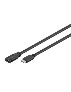 
61038 GOOBAY - Cable de  1,00m USB 3.2 Gen2  10 Gbit/s USB-C Macho-Hembra 60W Negro