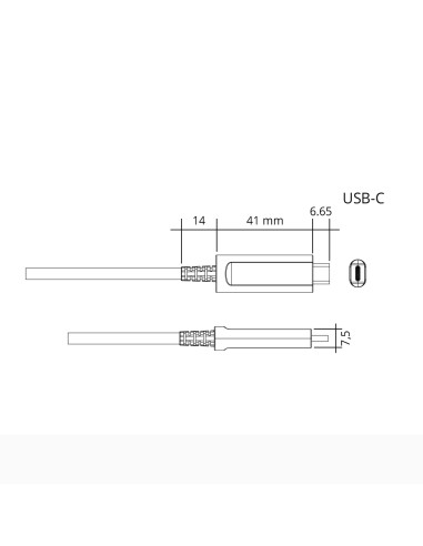 
USB-AOC-AC-MM-20 - Cable de 20 metros USB USB 3.1 Gen.1 5 Gbps AOC Hybrid USB C Macho a USB-A Macho Negro  AOC