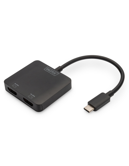 
DS-45338 DIGITUS - Hub de vídeo MST USB-C Macho a 2 X HDMI Digitus Soporta DP 1.4 (Alt Mode) con máx. 8,1 Gbps por canal, máx