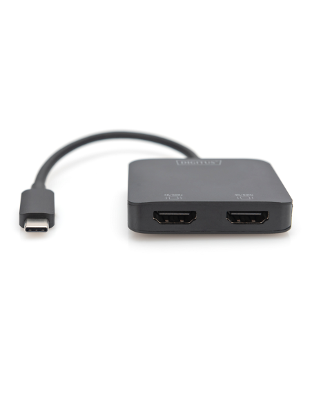 
DS-45338 DIGITUS - Hub de vídeo MST USB-C Macho a 2 X HDMI Digitus Soporta DP 1.4 (Alt Mode) con máx. 8,1 Gbps por canal, máx