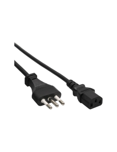
16652I Cable de alimentación Enchufe de red Italia Tipo L a conector IEC C13 1,8 m