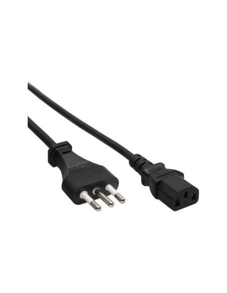 
16652I Cable de alimentación Enchufe de red Italia Tipo L a conector IEC C13 1,8 m