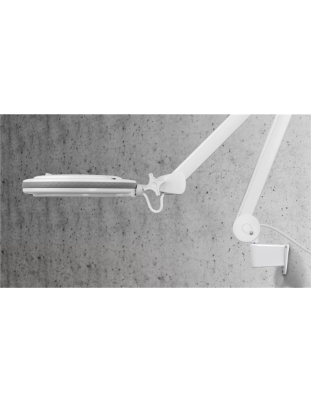 
55771 GOOBAY - Soporte de pared para lámpara de aumento, blanco
adecuado para montaje fijo en la pared. Lampara NO INCUIDA