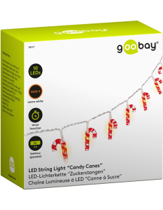 
58117 GOOBAY - Guirnalda de luces ornamentales con 10 Leds Bastones caramelo
Goobay 58117 10 luces LED de bastón de caramelo 2