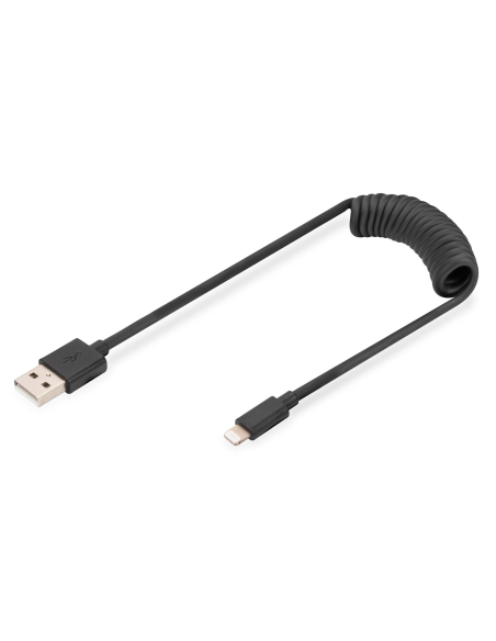 
AK-600433-006-S Cable en espiral USB-A a Lightning MFI C89 TPU USB 2.0, PD 20 W máx.