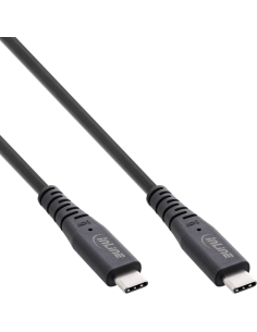 
35904I  Cable de  1,50 m USB 4 G3X2 40Gbps PD240W USB-C Macho a USB-C Macho Negro Video 8k@60Hz Datos y carga