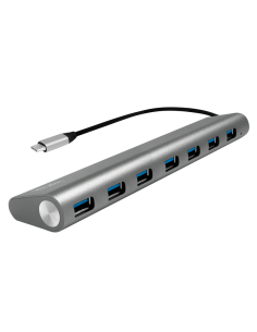 
UA0310 : LOGILINK USB-C 3.1, concentrador de 7 puertos, con carcasa de aluminio