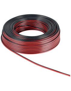 
59375 9.84Bobina de  50 metros cable Altavoz Rojo-Negro 2x2,35mm Cobre Goobay