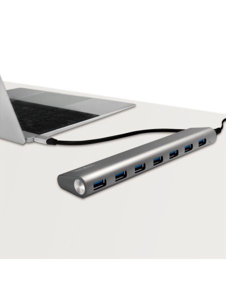 
UA0310 : LOGILINK USB-C 3.1, concentrador de 7 puertos, con carcasa de aluminio