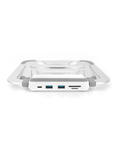
DA-90408 DIGITUS - Acoplamiento USB-C (8 puertos) con elevador de notebook plata/blanco
