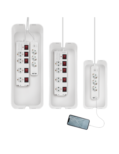 
KAB0078 LOGILINK - Caja de Gestion de Cables o Regletas  Kit de 3  Blanca Logilink