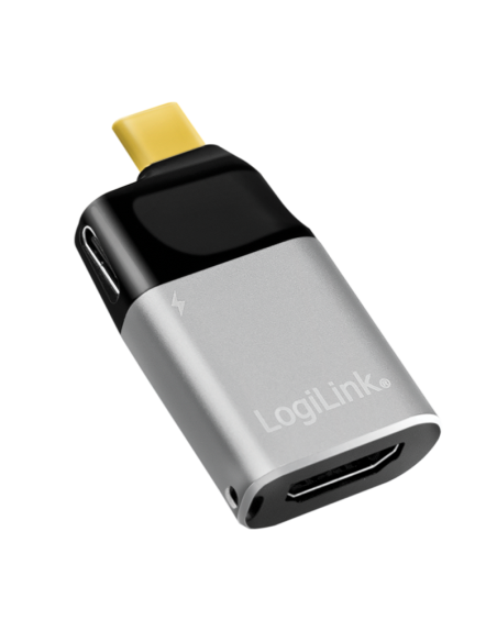 
CUA0203 LOGILINK - Adaptador USB C Macho a HDMI Hembra Compacto + USB-C UHD 4K/60 Hz (3840x2160) Logilink